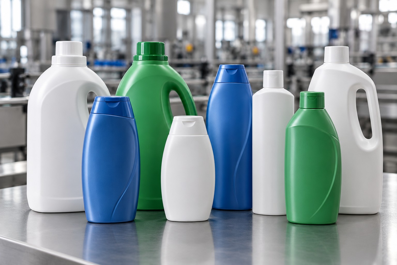 New HDPE bottles · downstream manufacturing