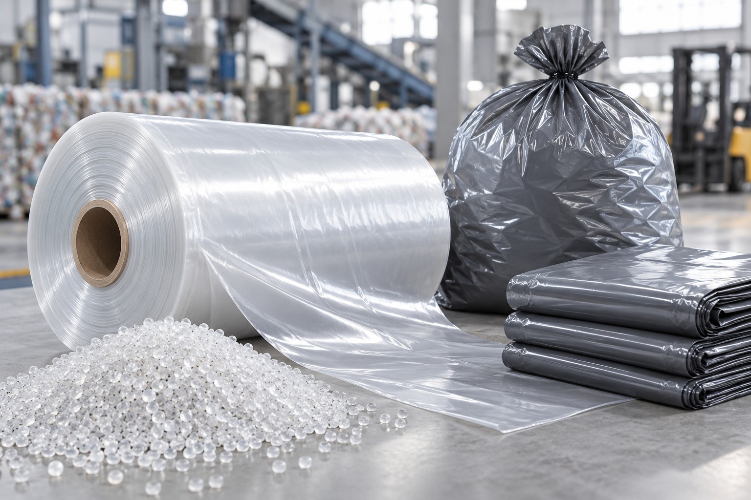 LDPE granules & film · downstream recycling